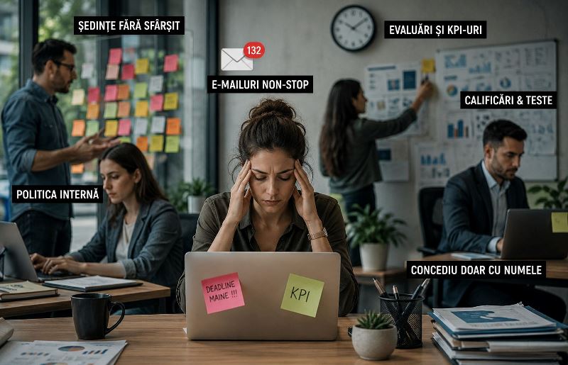 Munca in corporatie birou aglomerat